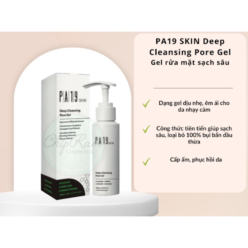 SỮA RỬA MẶT SẠCH SÂU PA19 SKIN DEEP CLEANSING PORE