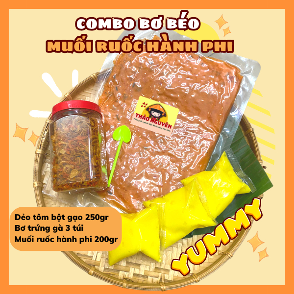 Combo bánh tráng phơi sương muối ruốc hành phi pro siêu hot