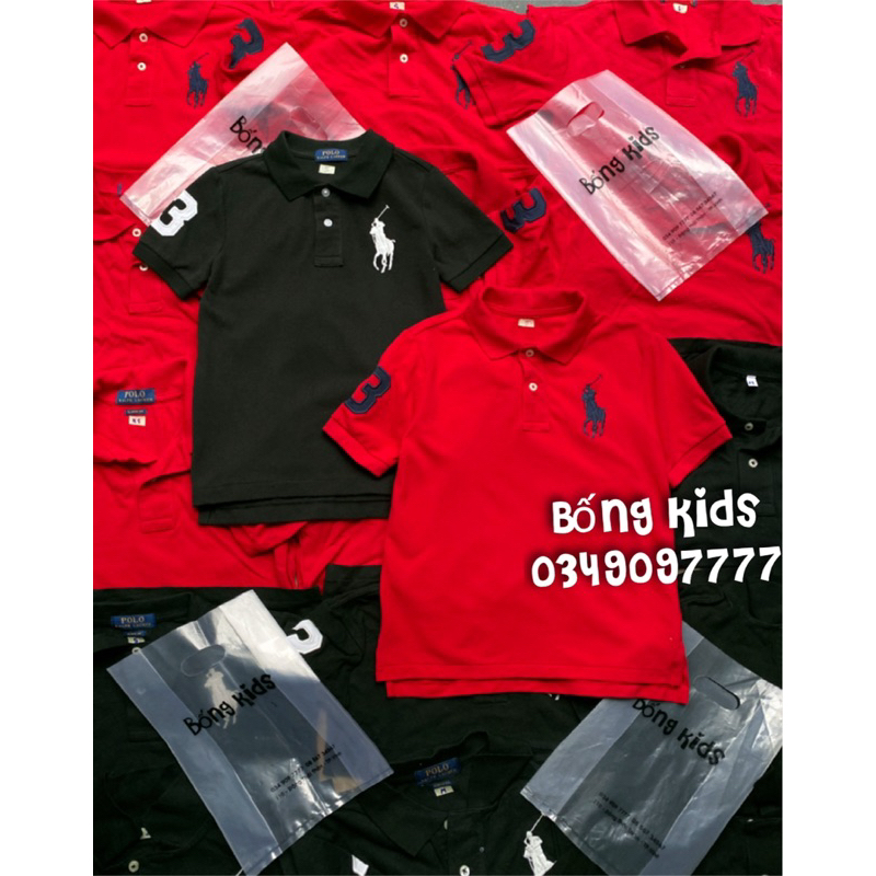 Áo Polo Bé Trai Thêu RL(Size 8y-20y)(cắt tag toàn bộ)