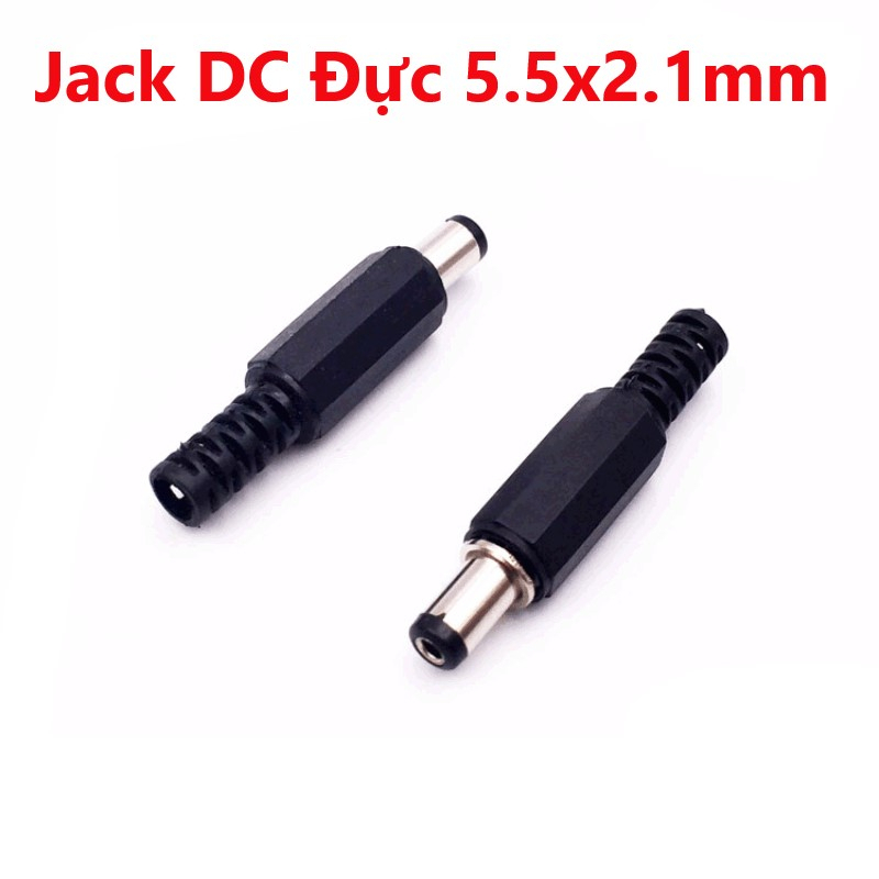 Jack DC Đực Cái 5.5x2.1mm, Jack DC có ốc vặn 5.5x2.1mm
