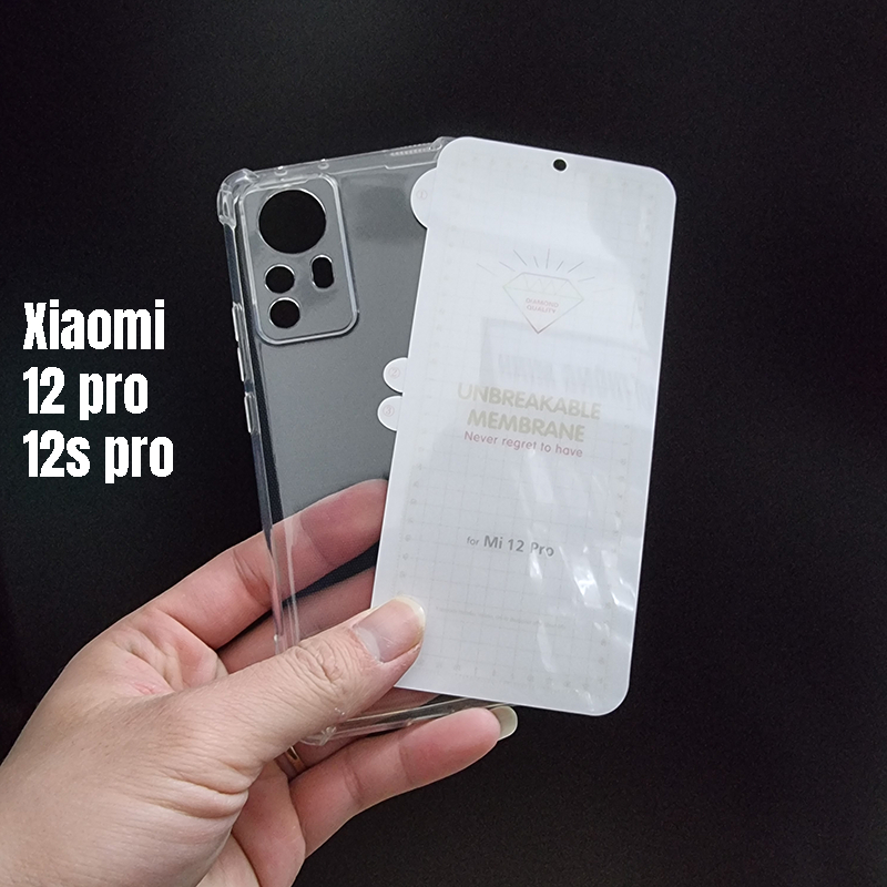 Ốp lưng chống va đập, dán chống xước full màn hình Xiaomi 12 Pro, 12s Pro