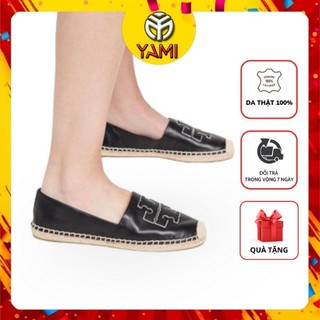 Giày bệt nữ đế cói size 37 38 màu đen logo tb