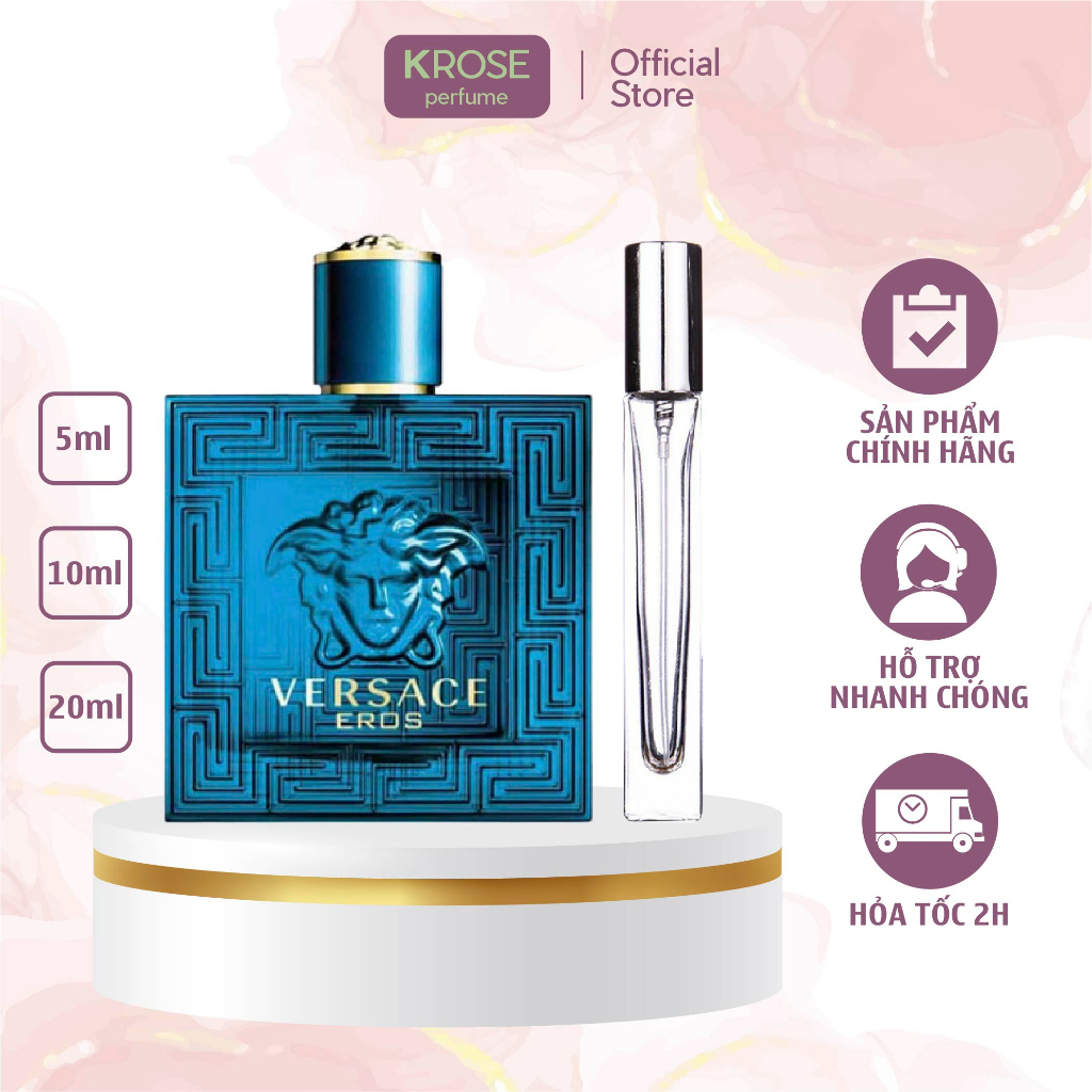 Nước hoa nam Vesace Eros EDT cá tính nhưng ẩn giấu dư vị nống ấm, quyến luyến