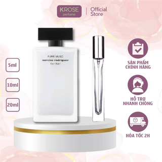  Mẫu thử chính hãng  Nước hoa nữ Naciso Pure Musc for Her EDP Nar trắng cao hương thuần khiết tinh khôi 