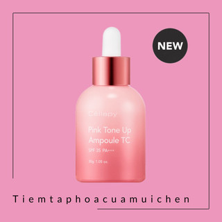 [Cam kết chính hãng] TINH CHẤT DƯỠNG TRẮNG CĂNG BÓNG NÂNG TONE DA CELLAPY PINK TONE UP AMPOULE