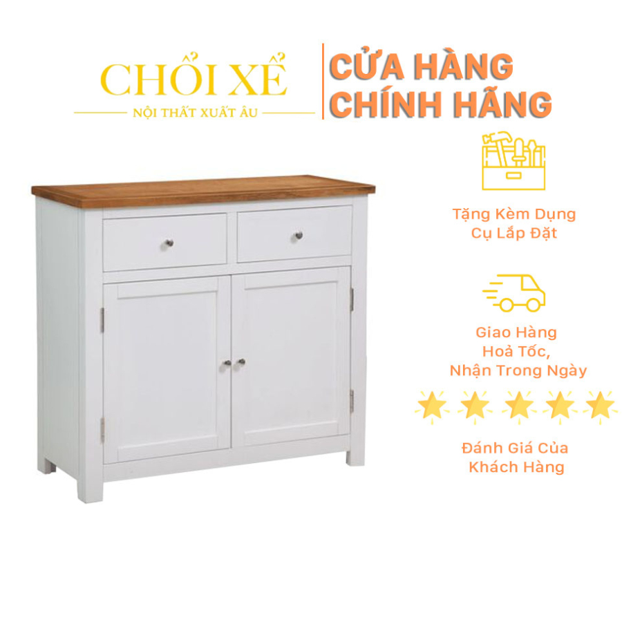 Tủ Sideboard Walton Màu Trắng - Chổi Xể