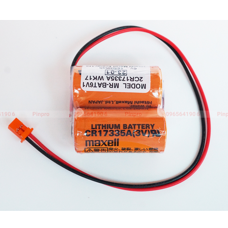 Pin nuôi nguồn Maxell MR-BAT6V1 2CR17335A WK17 6V 1650mAh PLC MR-J4