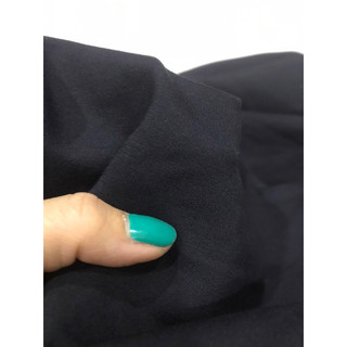 Vải thun cotton Hàn màu xanh than co giãn 4 chiều dày ,không nhão loại xịn may đầm váy ,đầm body, quần legging