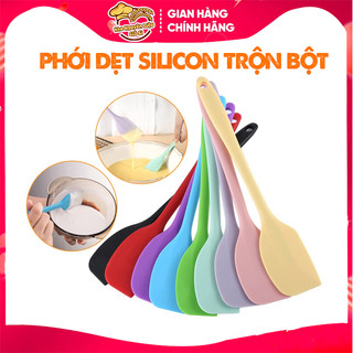 Phới dẹt Silicon, phới trộn bột đúc cao cấp 21 -28 cm trộn bột làm bánh chịu nhiệt tốt