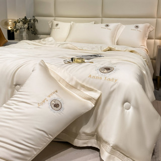 Set 4 món chăn ga gối phi lụa chăn hè trần bông micro full 8 màu- tokyo.bedding