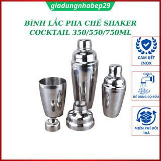 Bình lắc pha chế inox cocktail shaker, dụng cụ pha trà sữa, shochu, quầy bar