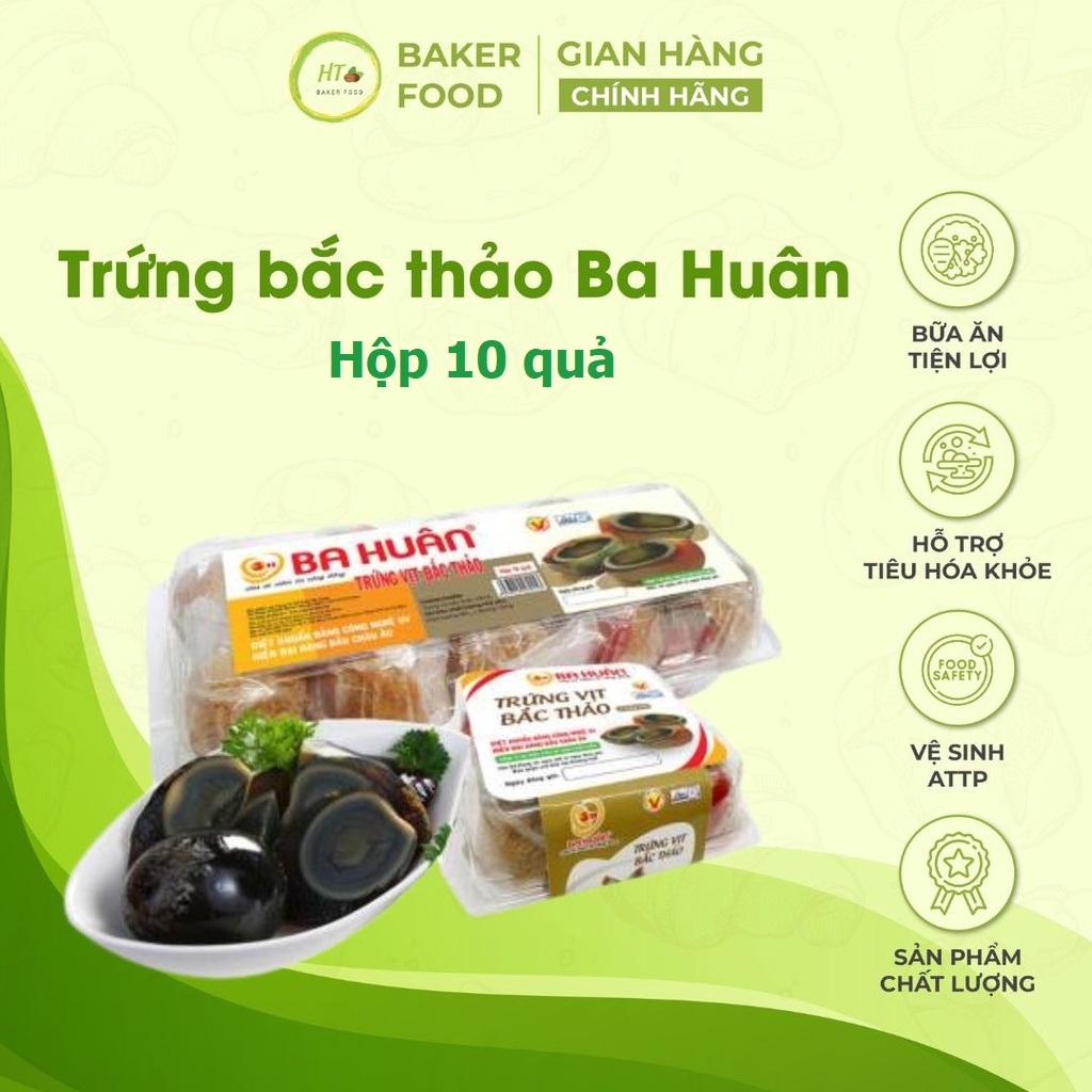 Trứng Bắc Thảo Ba Huân Hộp 10 quả 600g - Baker Food