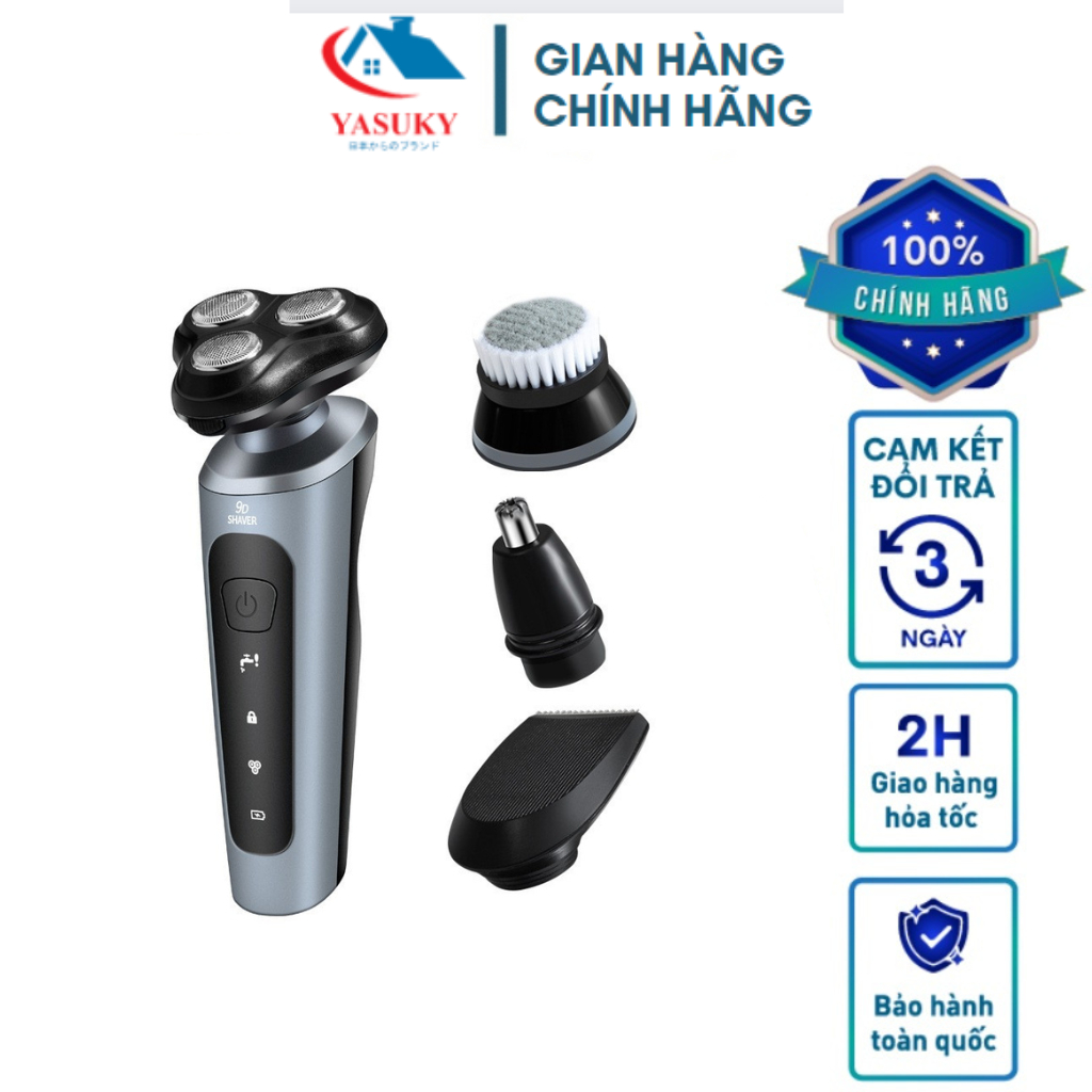 Máy cạo râu Yasuky - Máy cạo râu đa năng 4 trong 1 hàng nhập cao cấp bảo hành lỗi 1 đổi 1