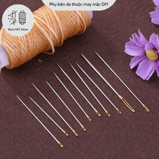Set 16 kim may khâu thêu vá đui vàng dụng cụ may vá thuê thủ công handmade diy