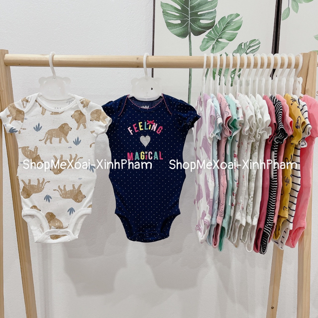 [SIZE 6-9M (7-8,5kg) LINK 1] BODYSUIT CARTER, BODYCHIP CỘC TAY MIX HÃNG CHO BÉ
