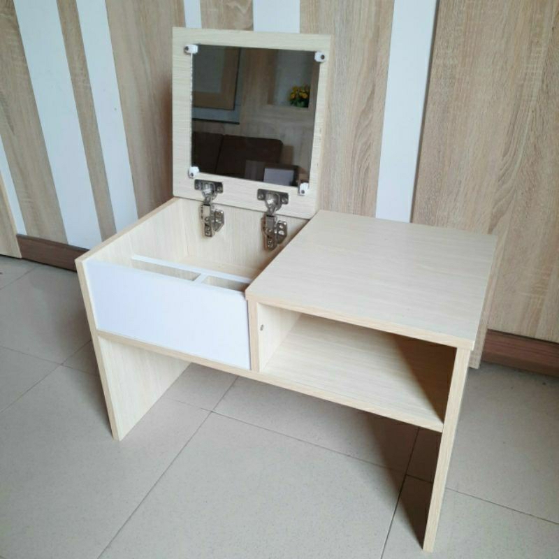 Tủ trang điểm mini ngồi bệt có gương,kệ đựng mỹ phẩm trang điểm phòng ngủ giá rẻ | BigBuy360 - bigbuy360.vn