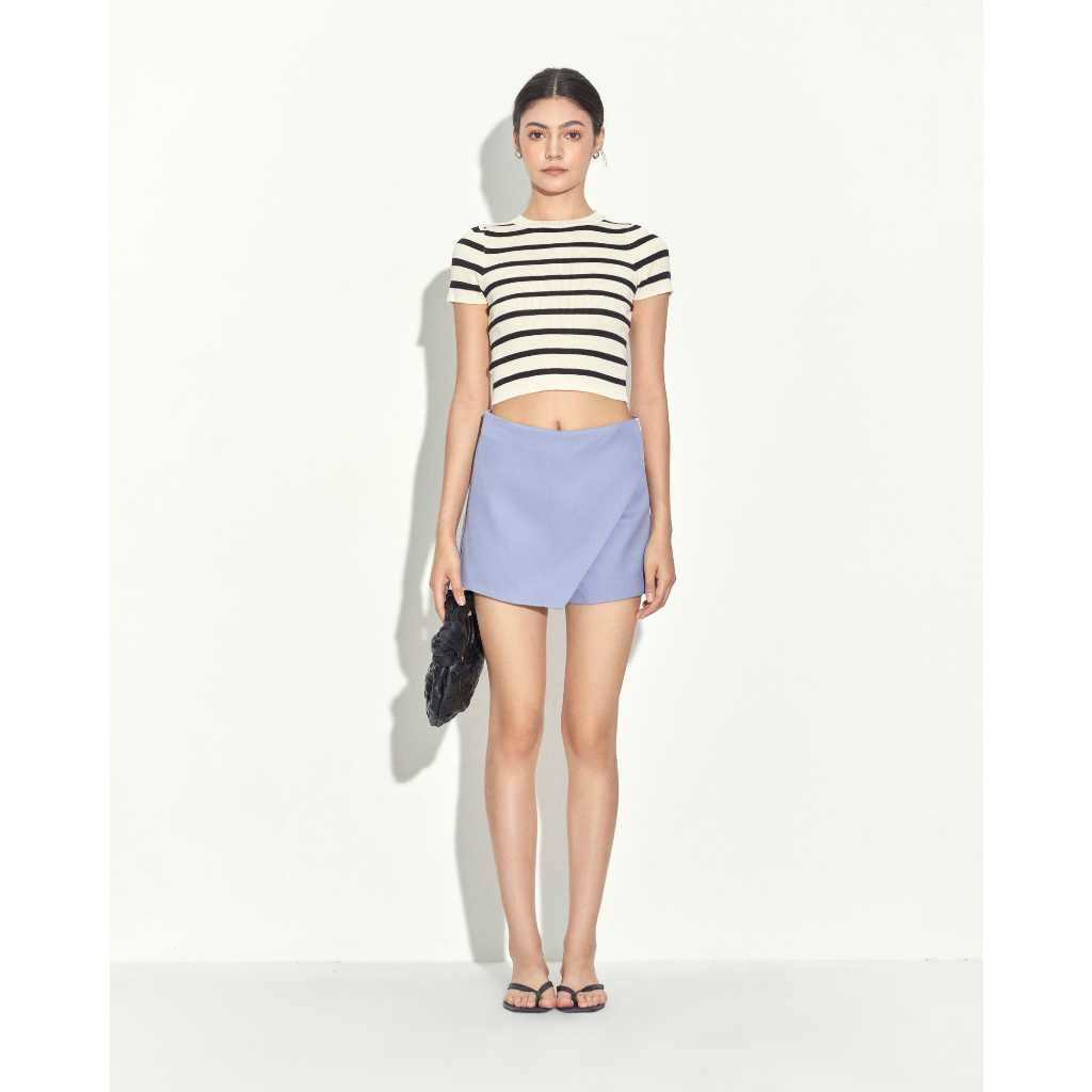 Áo Croptop Len Dệt Sọc Kẻ Ngang Katemose | AK-LA3725 | Lana Official