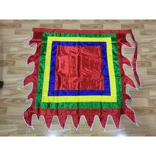 Cờ Thần - Cờ Ngũ Sắc kích thước 1.2x1.2m, chất liệu vải satanh - phi bóng