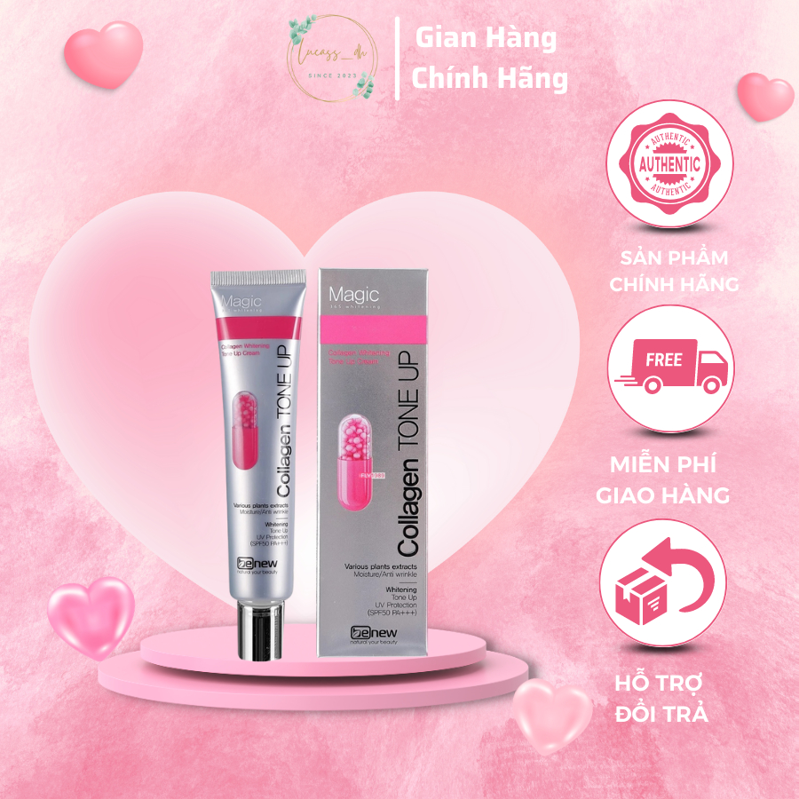 Kem dưỡng ẩm trắng da nâng tone da mặt Hàn Quốc Benew Collagen Whitening Tone Up Face Cream 40ml