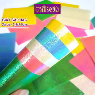 Giấy gấp hạc xà cừ 6.5x6.5 cm xấp 10 tờ giấy gấp origami