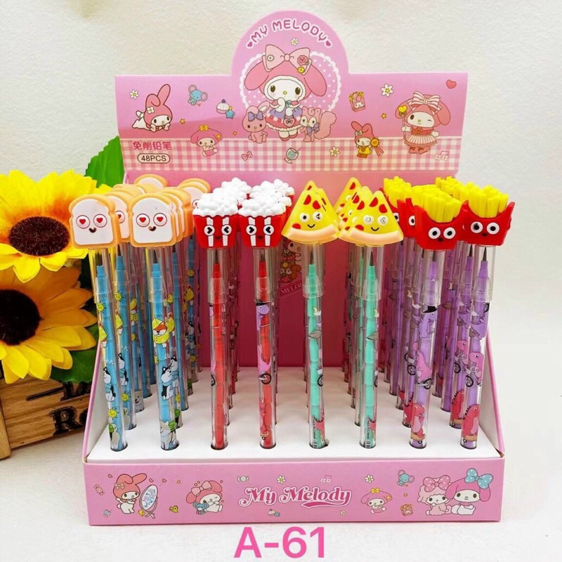 Chì khúc A1-A4-A61-A69 nhiều hình đáng yêu cute 1 hộp gồm 48 cái