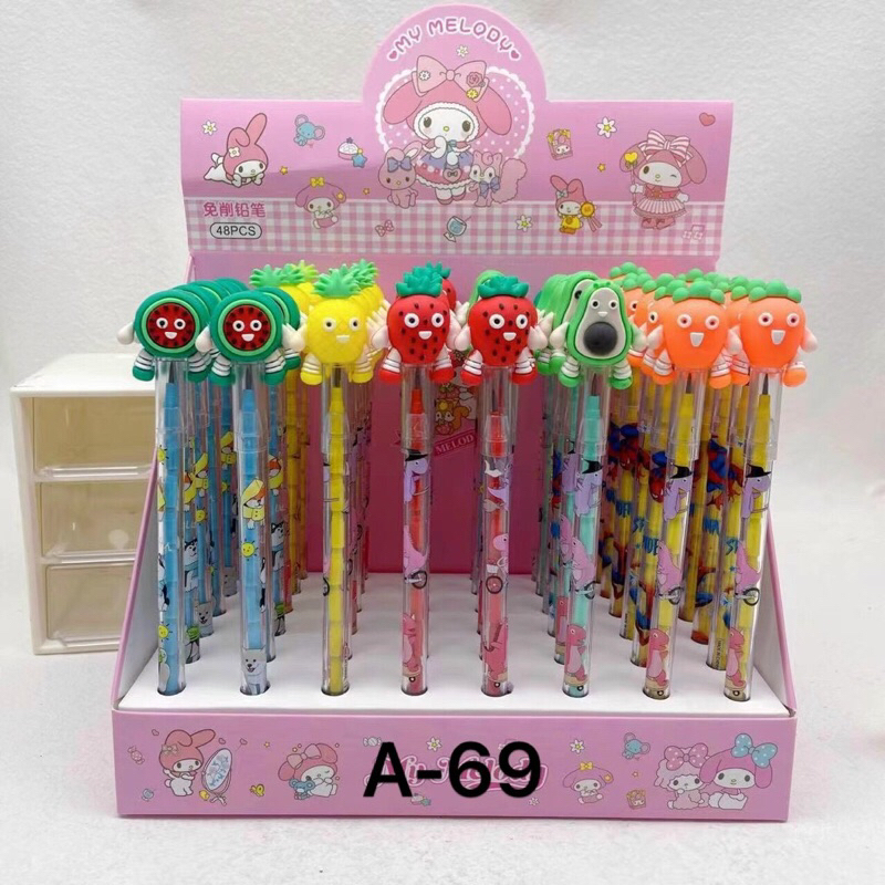 Chì khúc A1-A4-A61-A69 nhiều hình đáng yêu cute 1 hộp gồm 48 cái