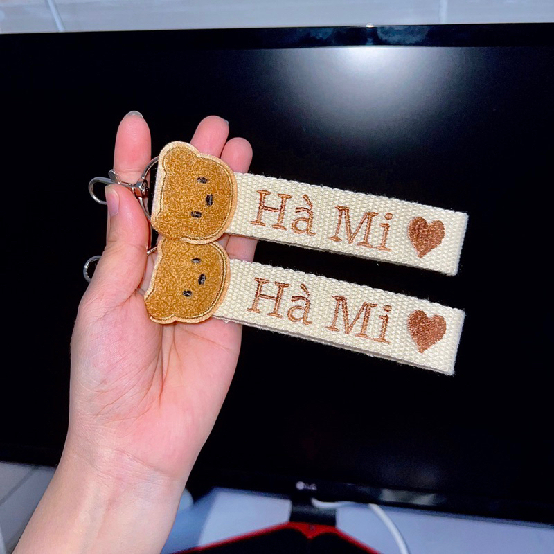 Nametag gấu thêu tên theo yêu cầu