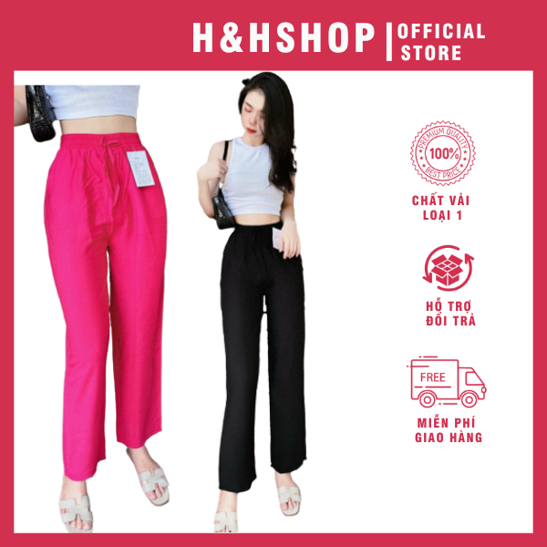 Quần Ống Rộng Cạp Chun H&Hshop Quần Đũi Nữ Đẹp Lưng Thun Cao Cấp Nhẹ Mát Nhiều Màu