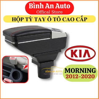 [ Kia Morning 2013-2019 ] Hộp Tỳ Tay Cao Cấp Theo Xe, Hộp Tỳ Tay Xe Tích Hợp Cổng Sạc USB - Bình An Auto