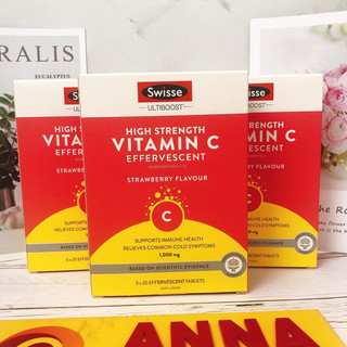 Swisse Viên sủi bổ sung Vitamin C liều cao 1000mg effervescent chuẩn Úc