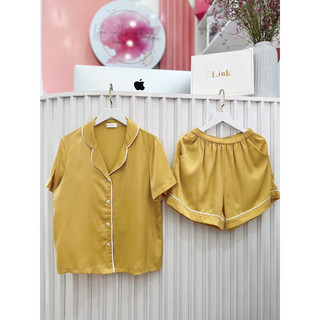 Bộ cộc pyjama chất lụa ngọc trai cao cấp