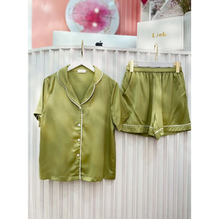 Bộ cộc pyjama chất lụa ngọc trai cao cấp