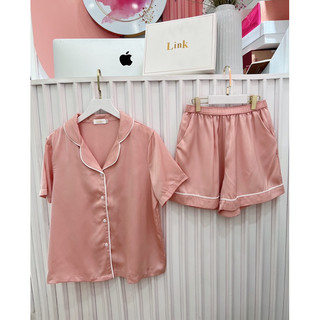 Bộ cộc pyjama chất lụa ngọc trai cao cấp
