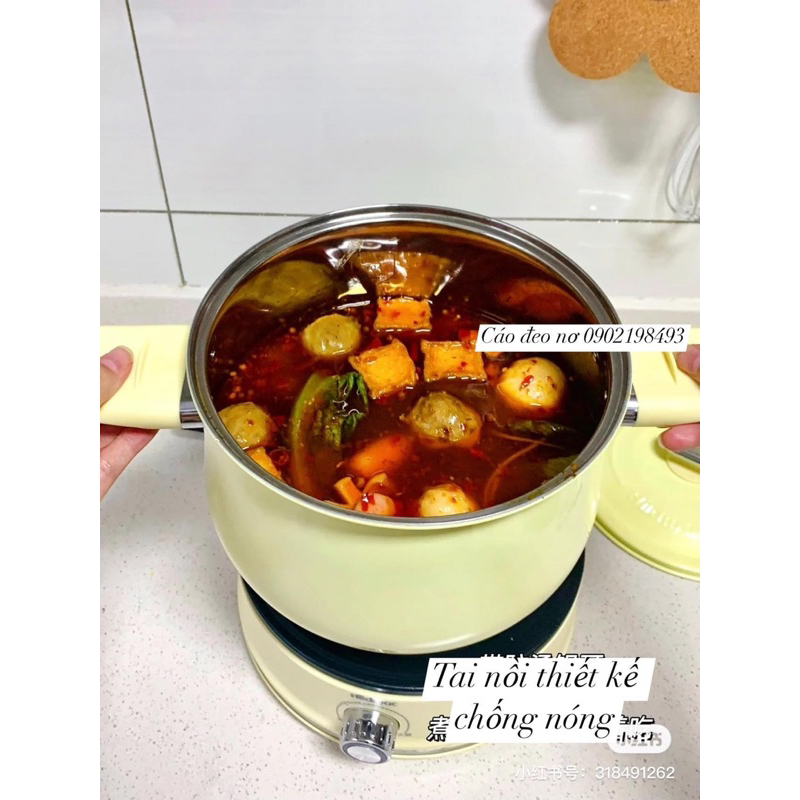 Bộ Nồi Cao Cấp HILDMAC HM21EF Bảo Hành 12 Tháng - Cáo Đeo Nơ