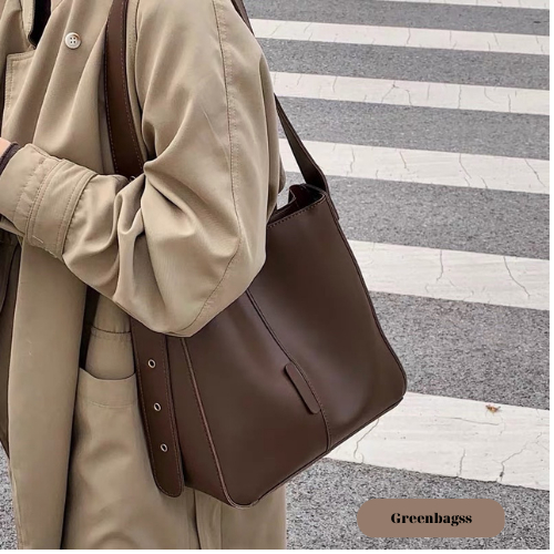 Túi Tote Da Dây Đeo Có Nấc Tuỳ Chỉnh Hàng Da Dày Dặn - Green Bags