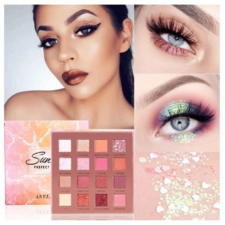 Phấn Mắt 16 Ô Màu Nhũ Lì Anylady Sunrise Siêu Đẹp – SA688