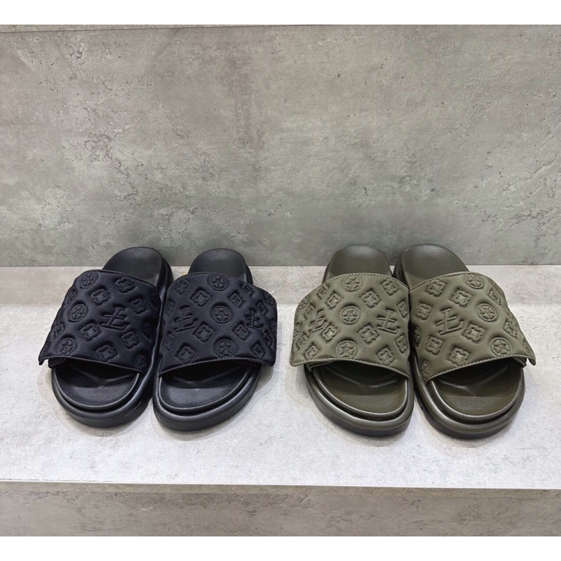 Dép LV quai dán vân chìm qc fullboxx