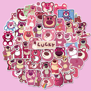 Sticker nhãn dán in hình gấu dâu Lotso Bear dễ thương