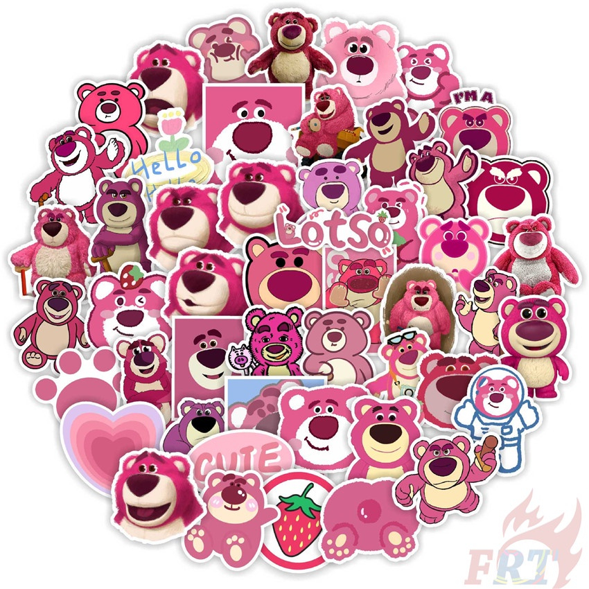 Sticker nhãn dán in hình gấu dâu Lotso Bear dễ thương