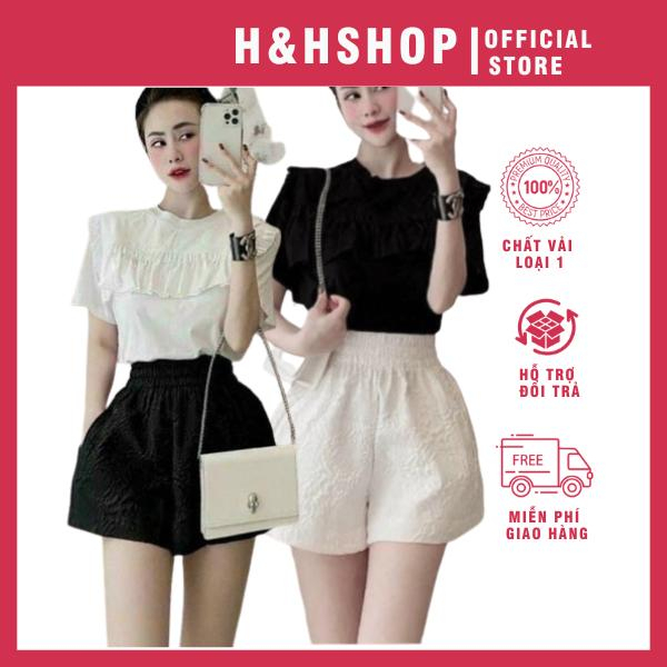 Quần Short Nữ Dập Hoa Trẻ Trung Thời Trang H&HSHOP Dễ Phối Đồ Mẫu Mới Mùa Hè 2022