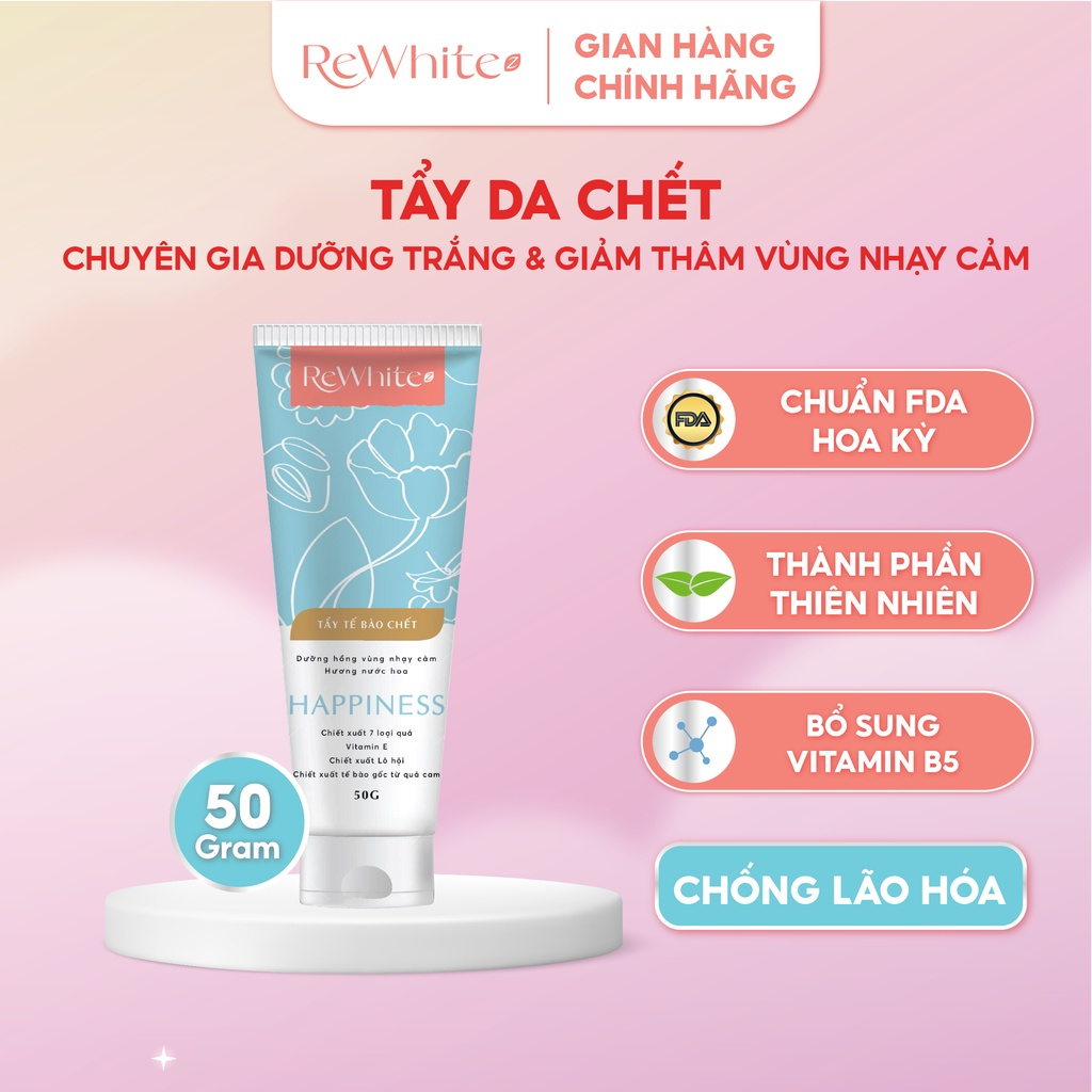 Gel Tẩy Tế Bào Chết Hương Nước Hoa Rewhitez Giảm Thâm Nách, Mông Và Bikini 50g