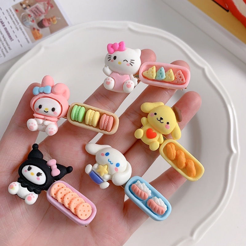 Kẹp tóc và dây thun hoạt hình ngẫu nhiên siêu đáng yêu cho các bạn tuổi teen