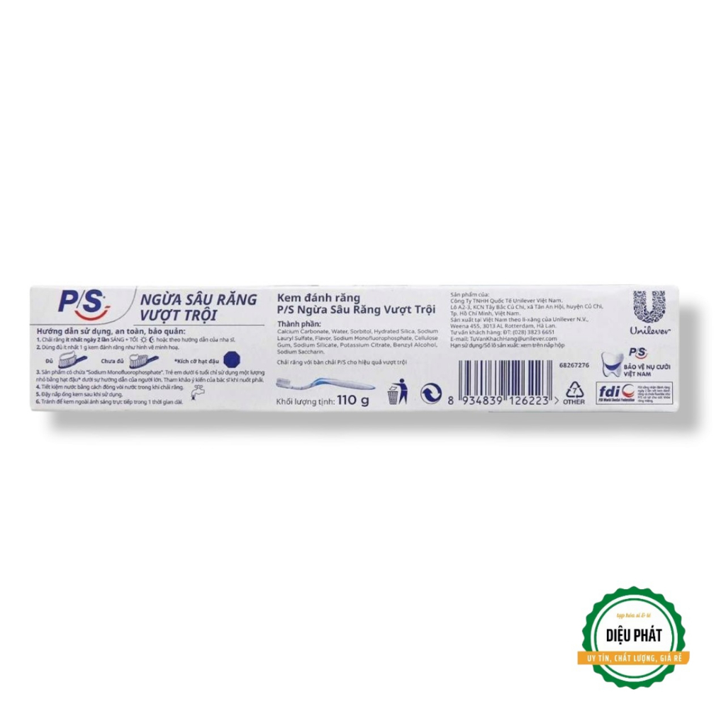 ⚡️ Kem Đánh Răng P/S Ngừa Sâu Răng Vượt Trội 110g