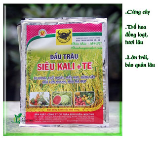 Phân bón đầu trâu siêu kali +te nở hoa đồng loạt,đậm màu lâu tàn ,hiệu đầu trâu,gói 25gru