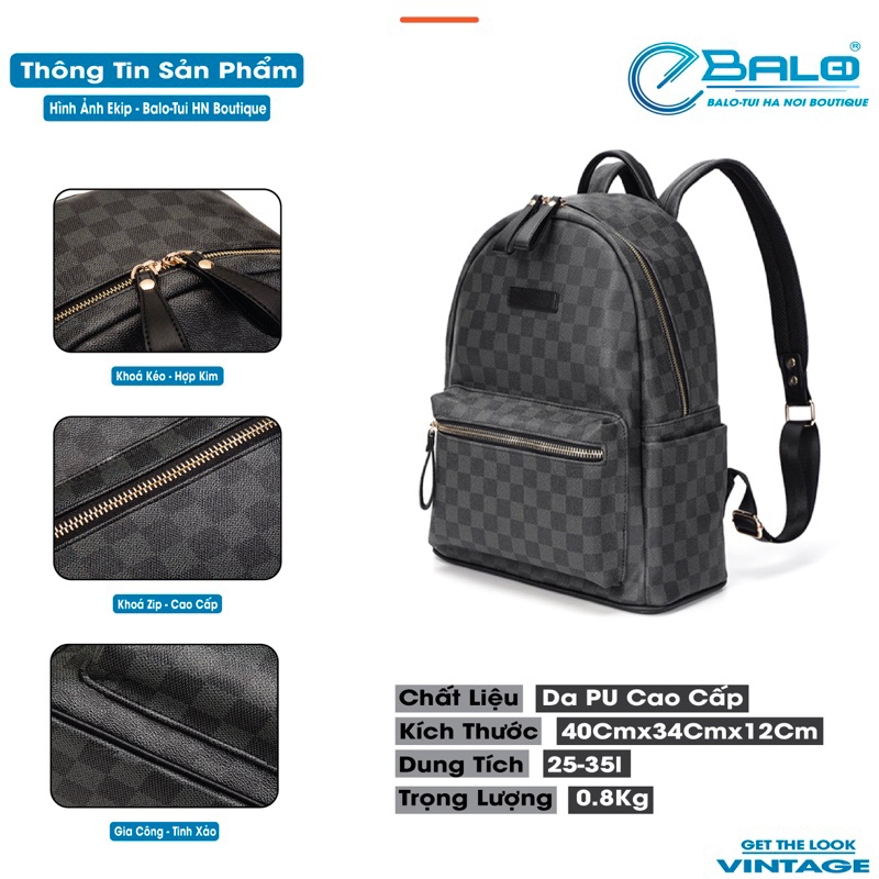 Balo da thời trang nam nữ Unisex balo lv da PU cao cấp chống nước cặp đi học đi chơi balo đựng laptop . Mã Lv-2103