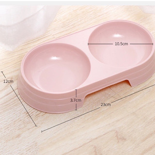 Bát Nhựa Đôi Tròn Cho Thú Cưng