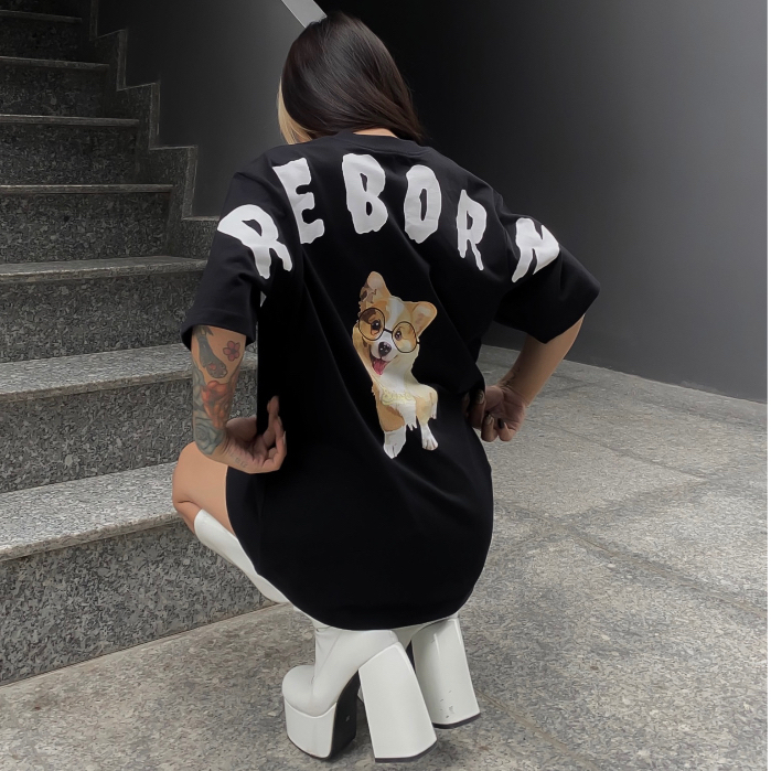 Áo thun REBORN CORGI cotton 100%