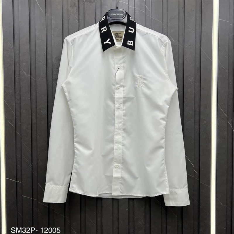 Áo Sơ Mi BBR Dài Tay Phối Cổ Thêu Chữ Cao Cấp | BigBuy360 - bigbuy360.vn