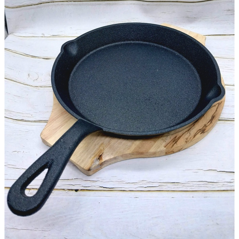 Chảo Gang Tròn Chống Dính Có Tay Cầm Size 20-22-24cm