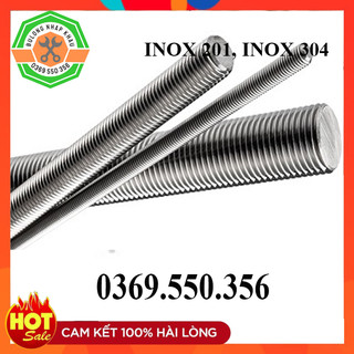 Thanh ren,ty ren inox 304 phi m4,m5,m6